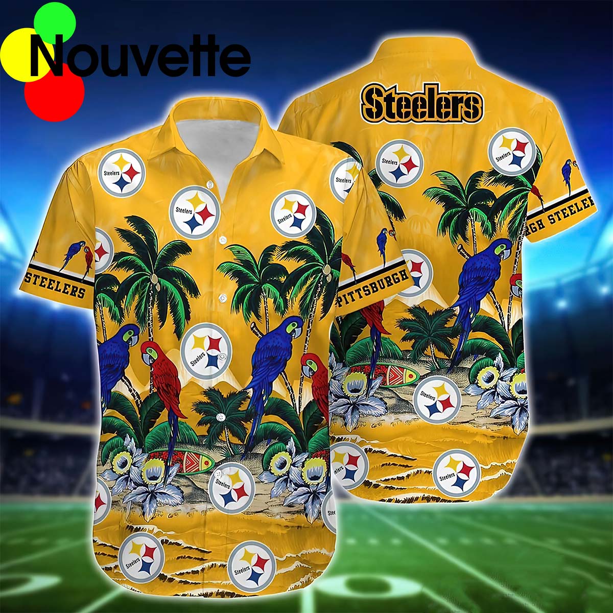 Pittsburgh Steelers Parrot Hawaiian Shirt