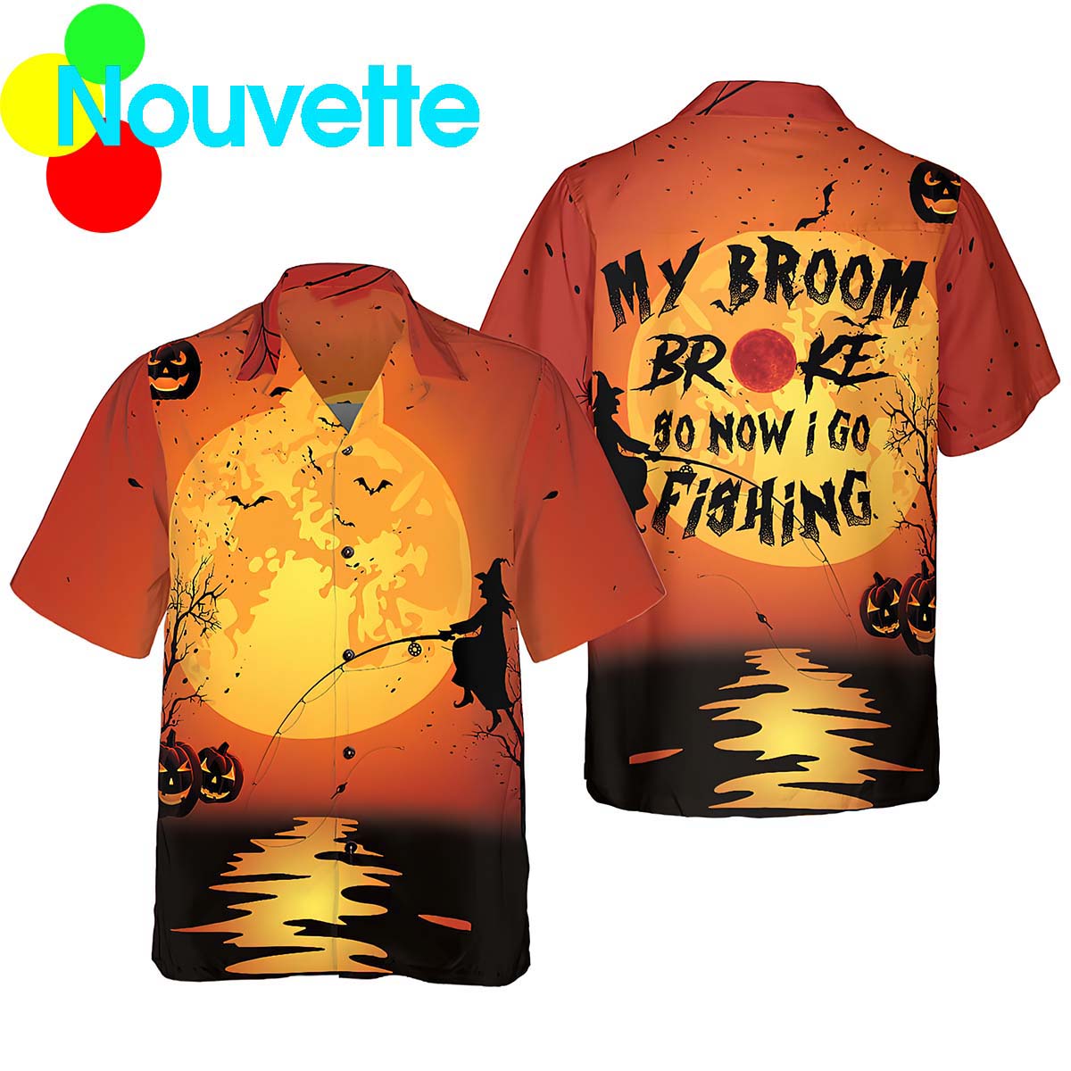My Broom Broke So I Go Fishing Halloween Shirt My Broom Broke So I Go Fishing Halloween Shirt