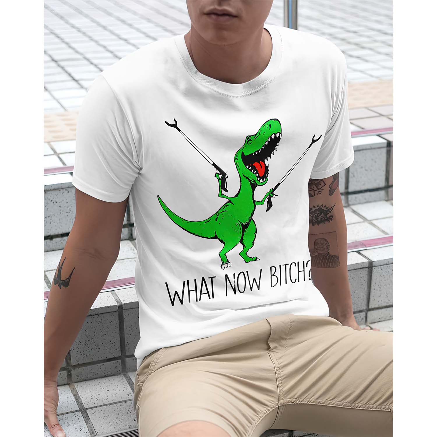 T-Rex What Now B*Tch Shirt T-Rex What Now B*Tch Shirt