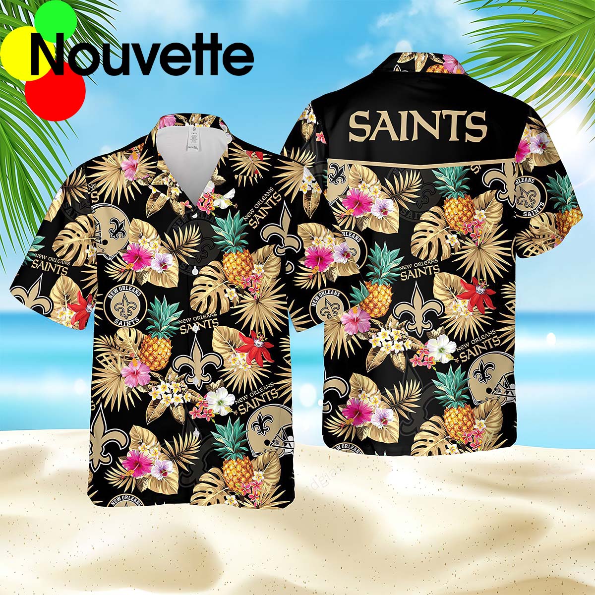 New Orleans Saints Pineapple Hawaiian Shirt New Orleans Saints Pineapple Hawaiian Shirt