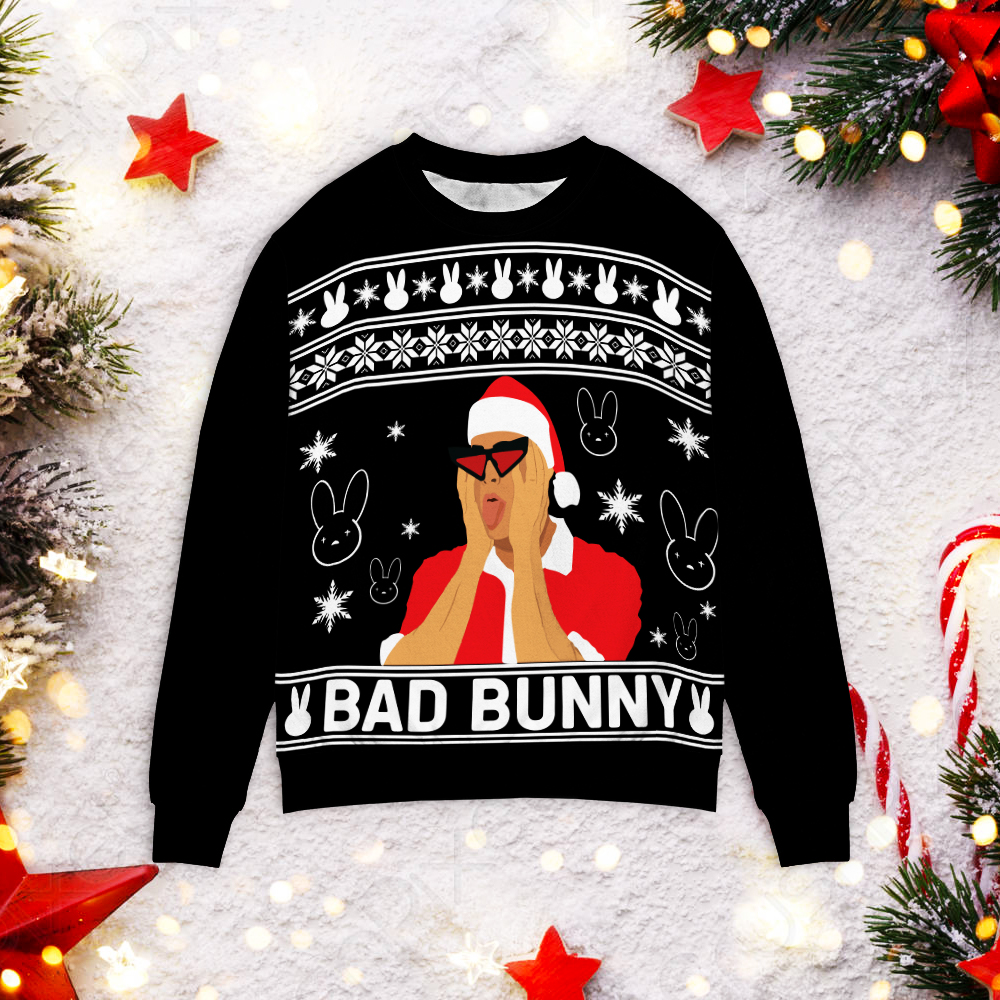 Bad Bunny Christmas Sweater Bad Bunny Christmas Sweater