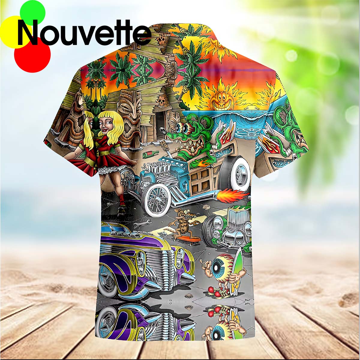 Rat Fink The Hot Rod Hawaiian Shirt Rat Fink The Hot Rod Hawaiian Shirt