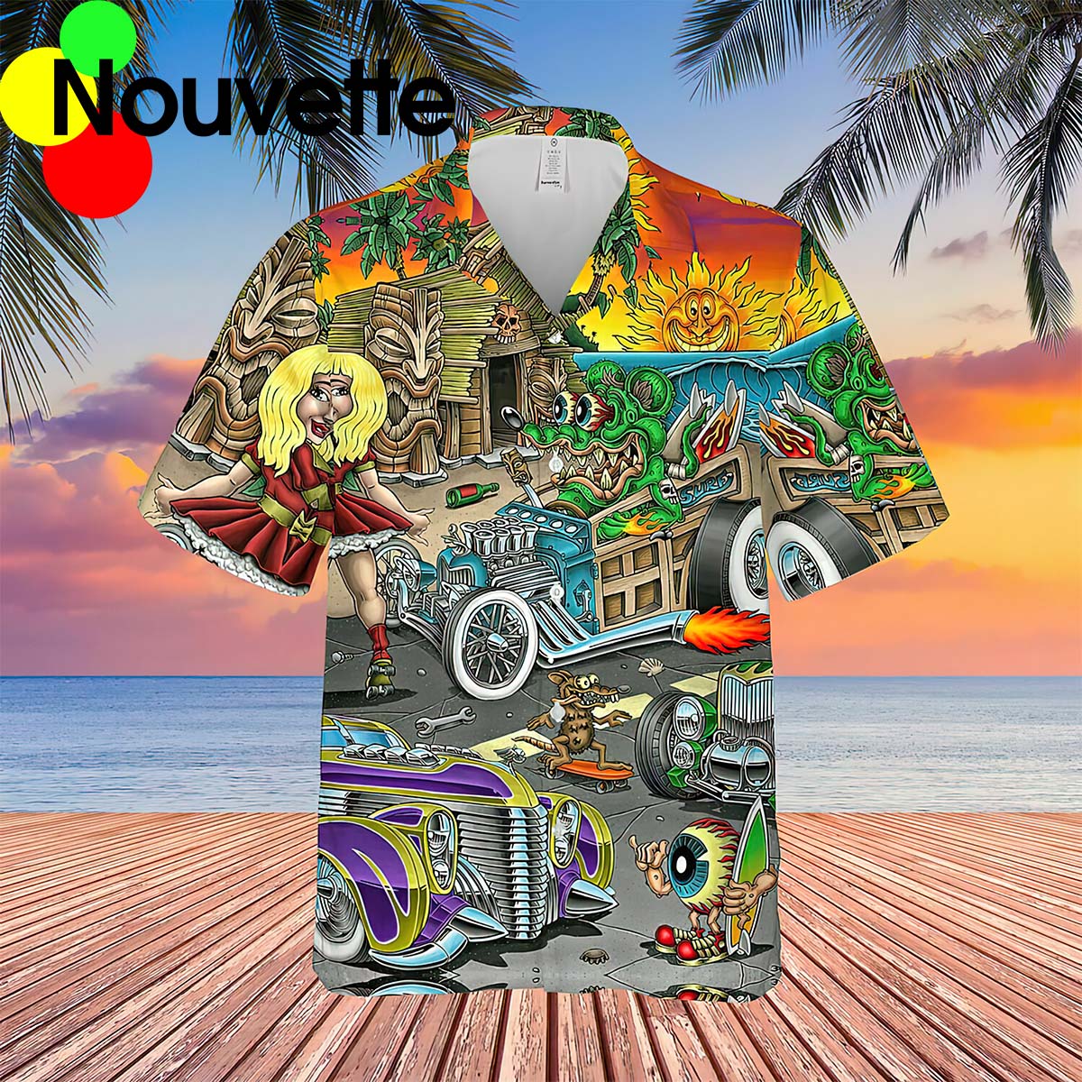 Rat Fink The Hot Rod Hawaiian Shirt Rat Fink The Hot Rod Hawaiian Shirt