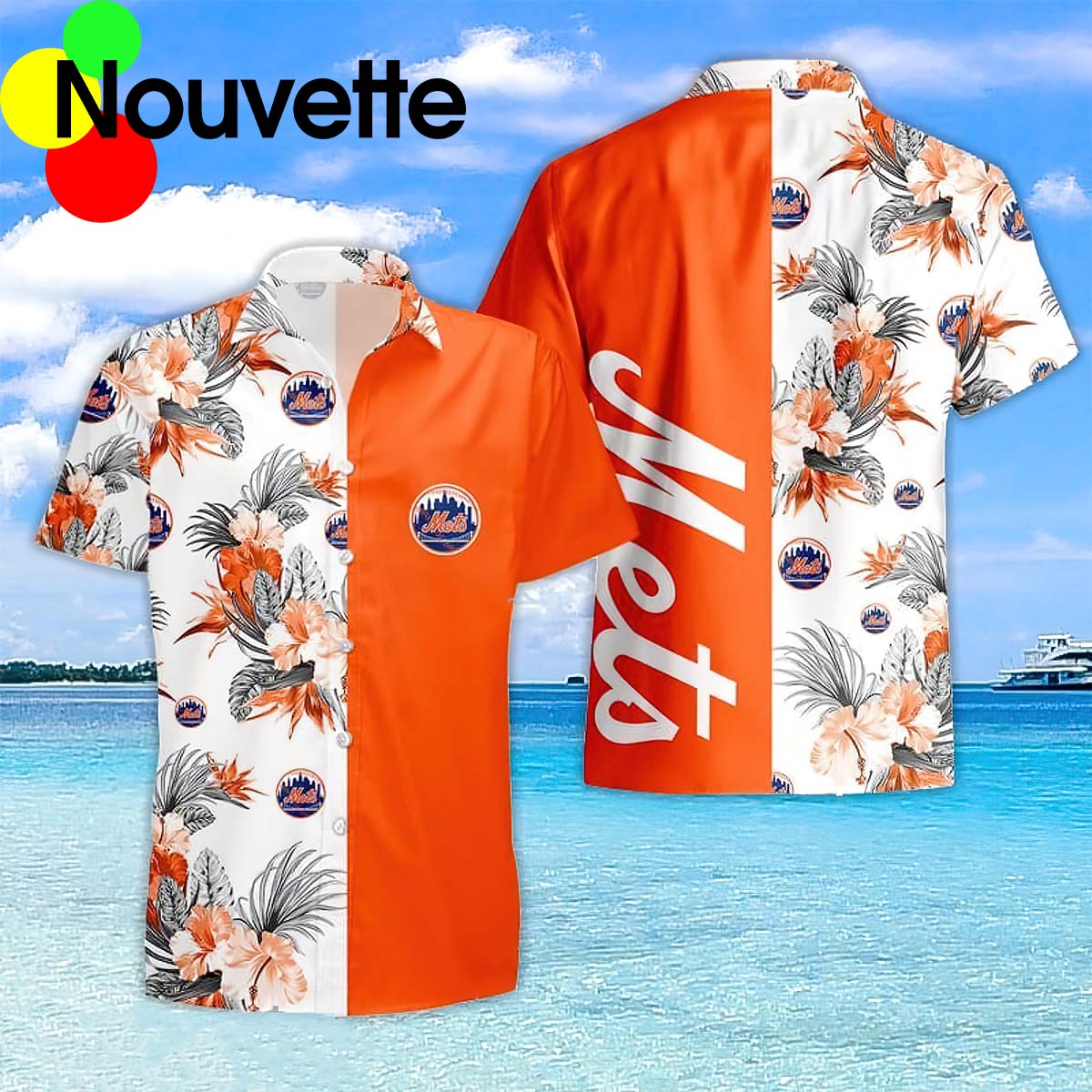 New York Mets Tropical Pattern Hawaiian Shirt New York Mets Tropical Pattern Hawaiian Shirt
