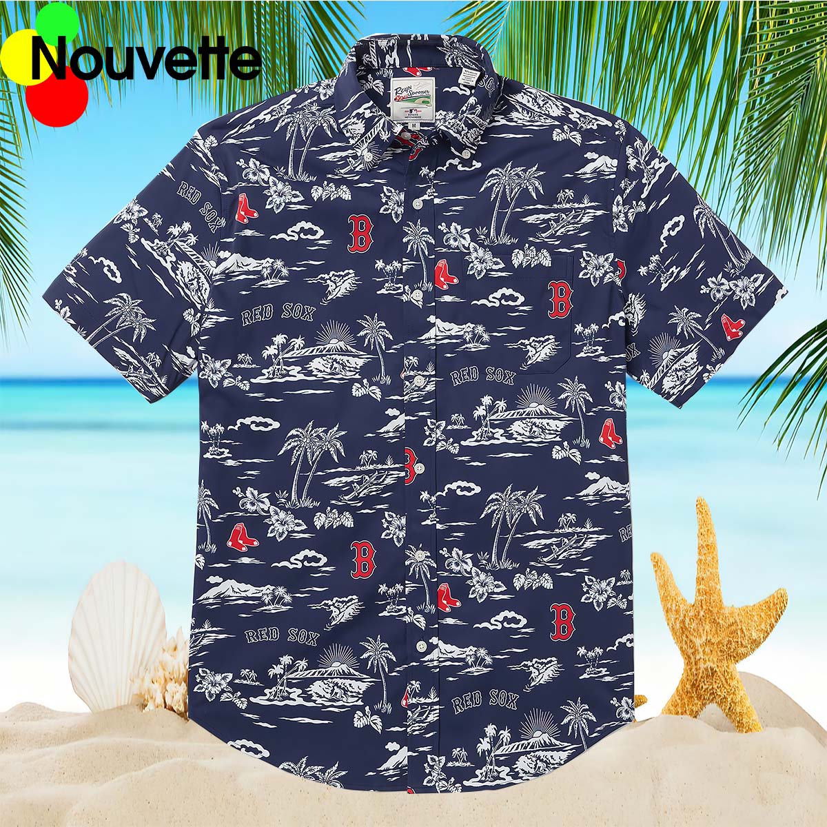 Boston Red Sox Palm Tree Hawaiian Shirt