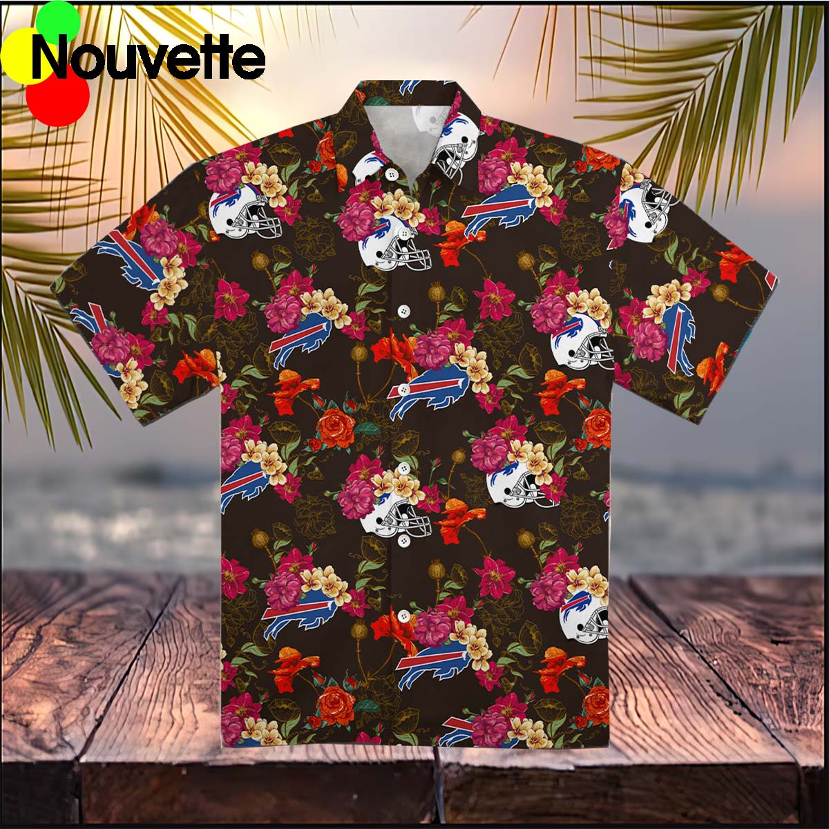 Buffalo Bills Tropical Flower Hawaiian Shirt Buffalo Bills Tropical Flower Hawaiian Shirt