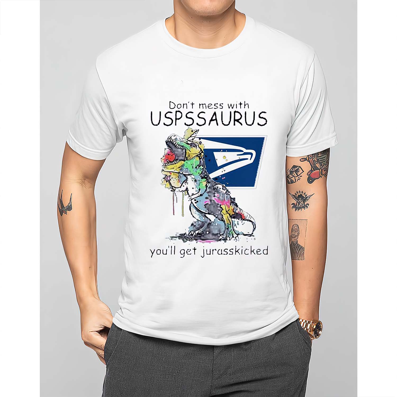 Don’T Mess With Usps Saurus You’Ll Get Jurasskicked Shirt