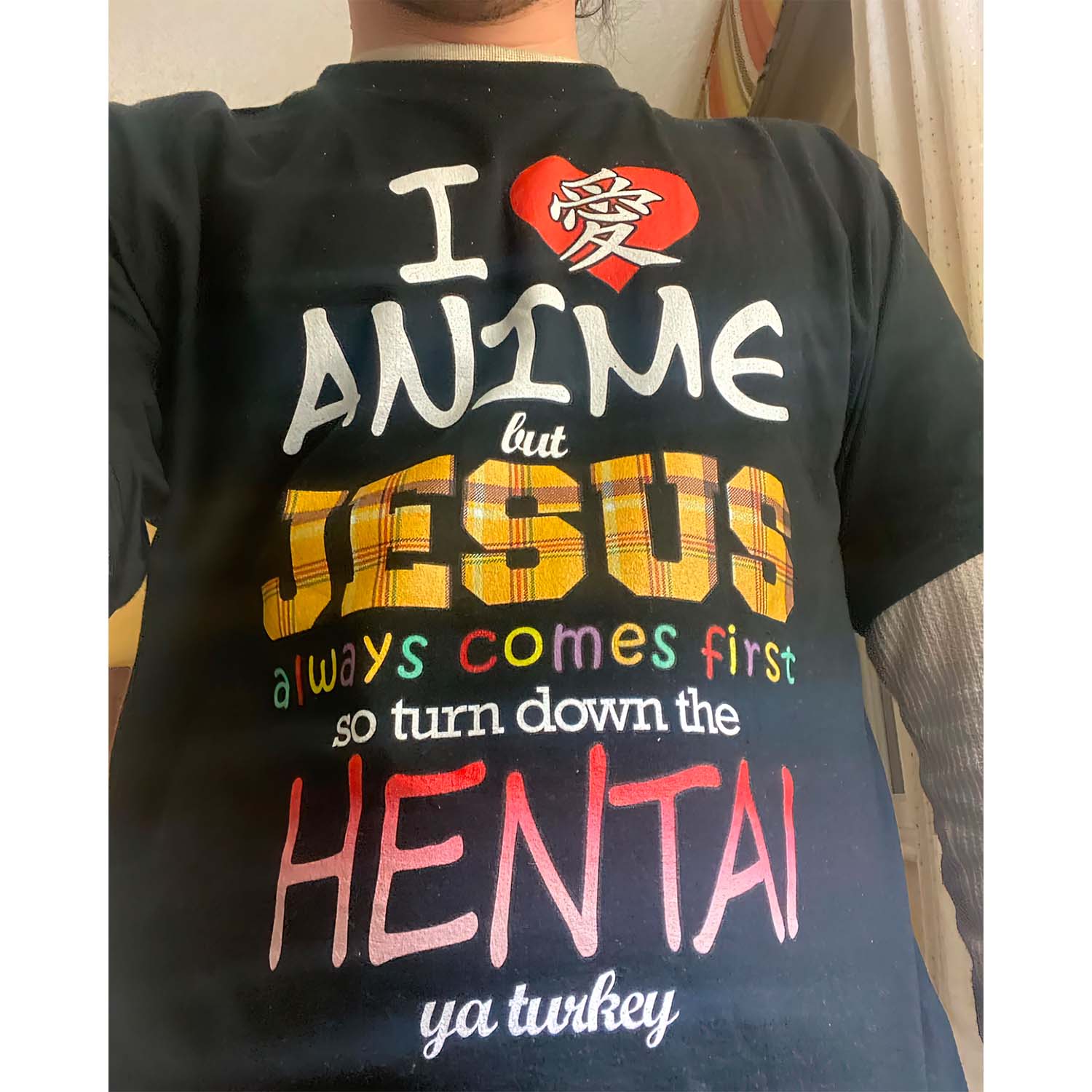 I Anime But Jesus Always Comes First So Turn Down The Hentai Ya Turkey Shirt I Anime But Jesus Always Comes First So Turn Down The Hentai Ya Turkey Shirt