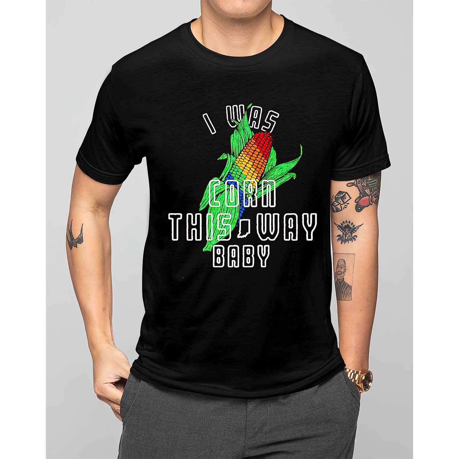 I Was Corn This Way Baby Shirt I Was Corn This Way Baby Shirt