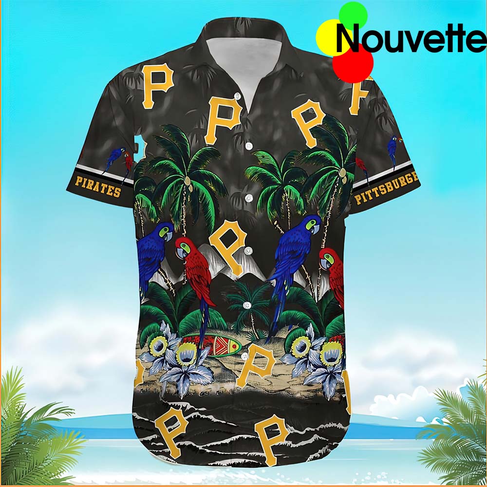 Pittsburgh Pirates Parrot Hawaiian Shirt Pittsburgh Pirates Parrot Hawaiian Shirt