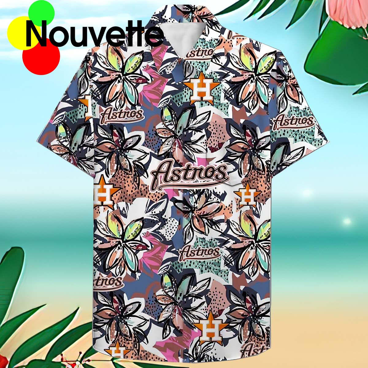 Houston Astros Floral Hawaiian Shirt Houston Astros Floral Hawaiian Shirt