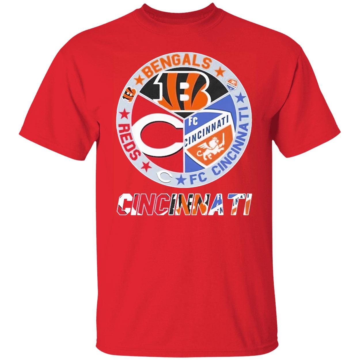 Circle Sport Teams Bengals Reds Shirt Circle Sport Teams Bengals Reds Shirt