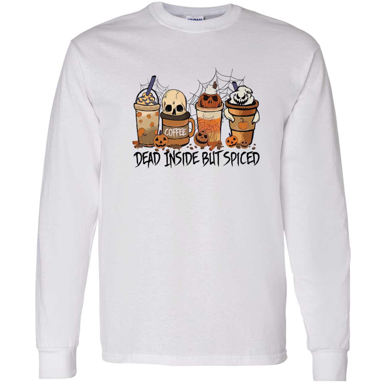 Coffee Cup Halloween Dead Inside But Spiced Shirt Coffee Cup Halloween Dead Inside But Spiced Shirt