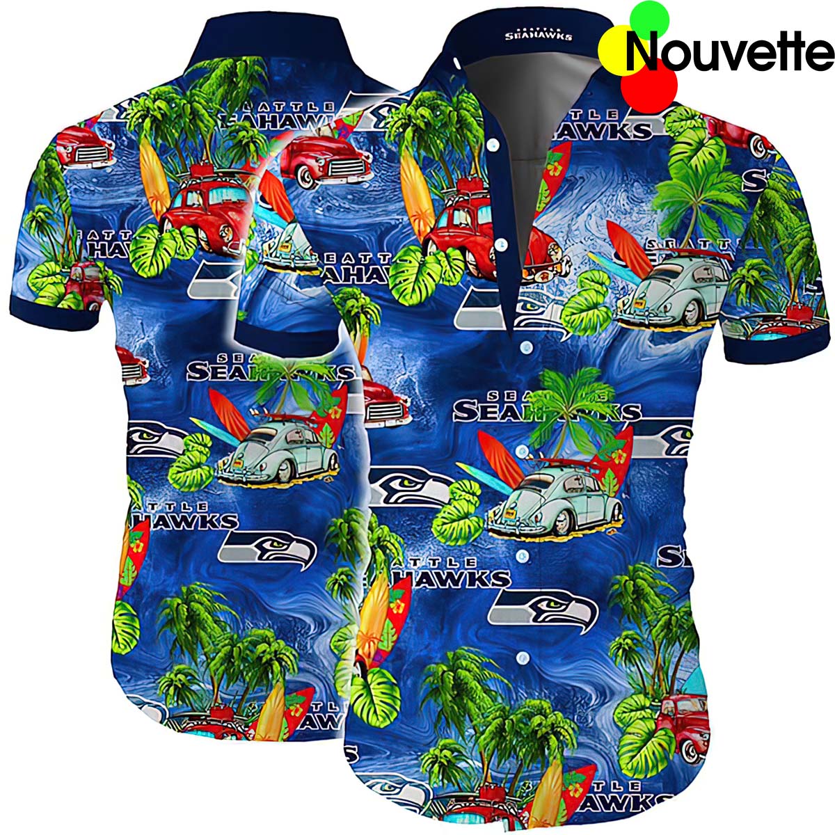 Seattle Seahawks Palm Trees Hawaiian Shirt Seattle Seahawks Palm Trees Hawaiian Shirt