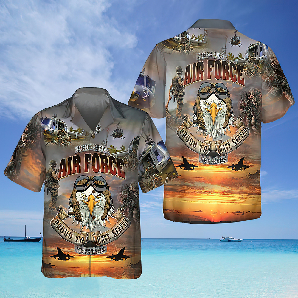 Air Force Veteran Proud To Have Served Veteran Hawaiian Shirt