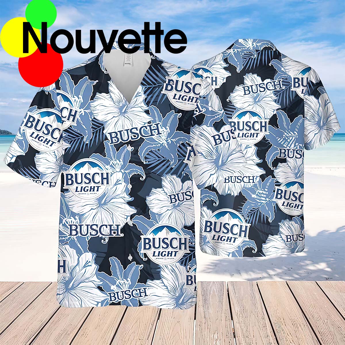 Busch Light Beer Floral Hawaiian Shirt Busch Light Beer Floral Hawaiian Shirt