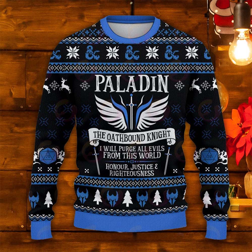 Paladin The Shrouded Blade I Walk Silently Among The Shadows Christmas Sweater