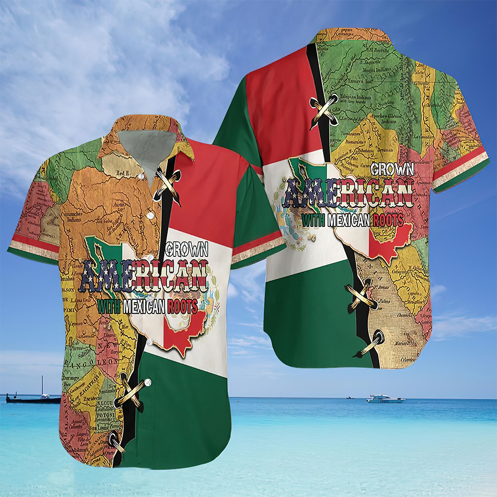Map American Print Usa Flag Hawaiian Shirt Map American Print Usa Flag Hawaiian Shirt