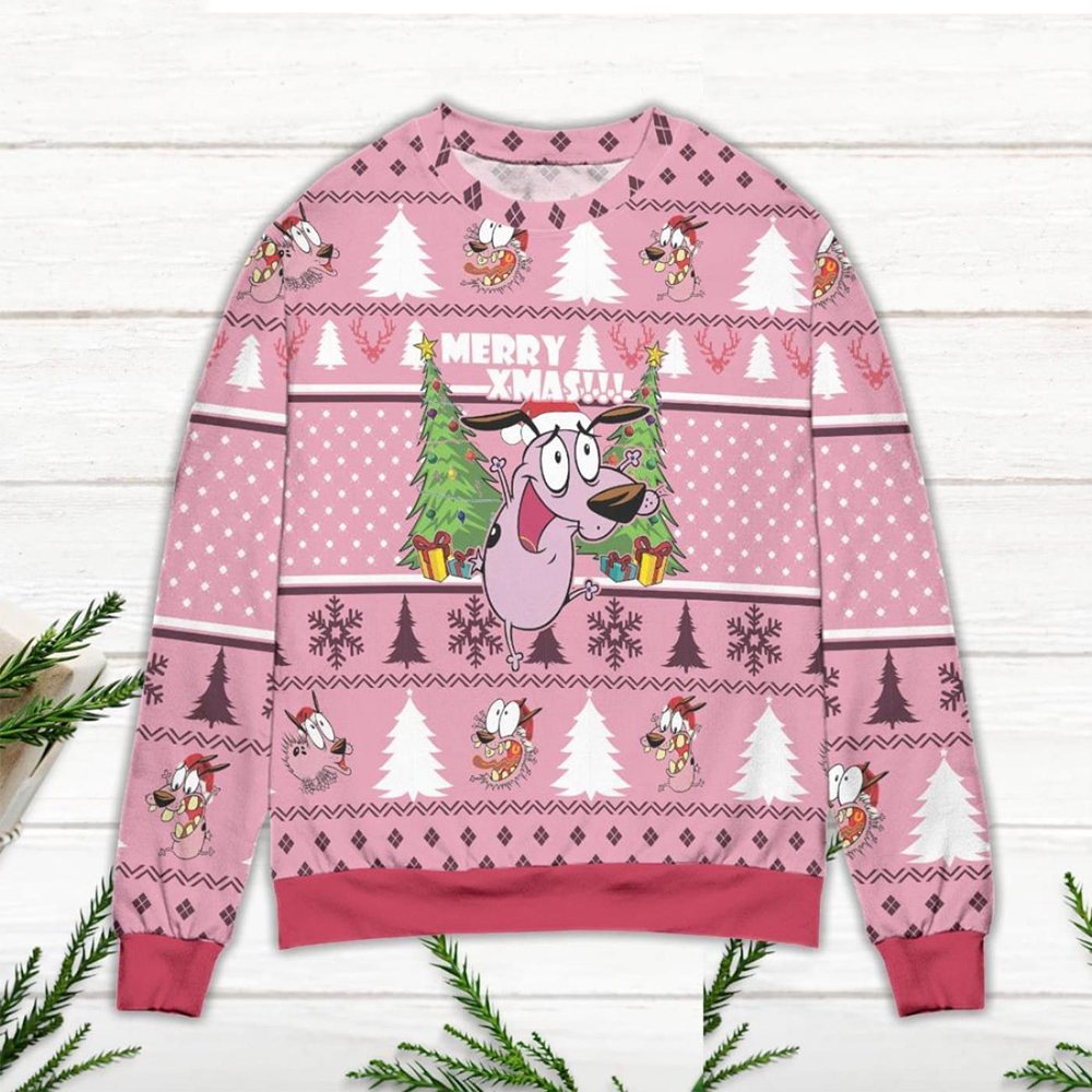 Courage Dog Ugly Christmas Sweater Courage Dog Ugly Christmas Sweater