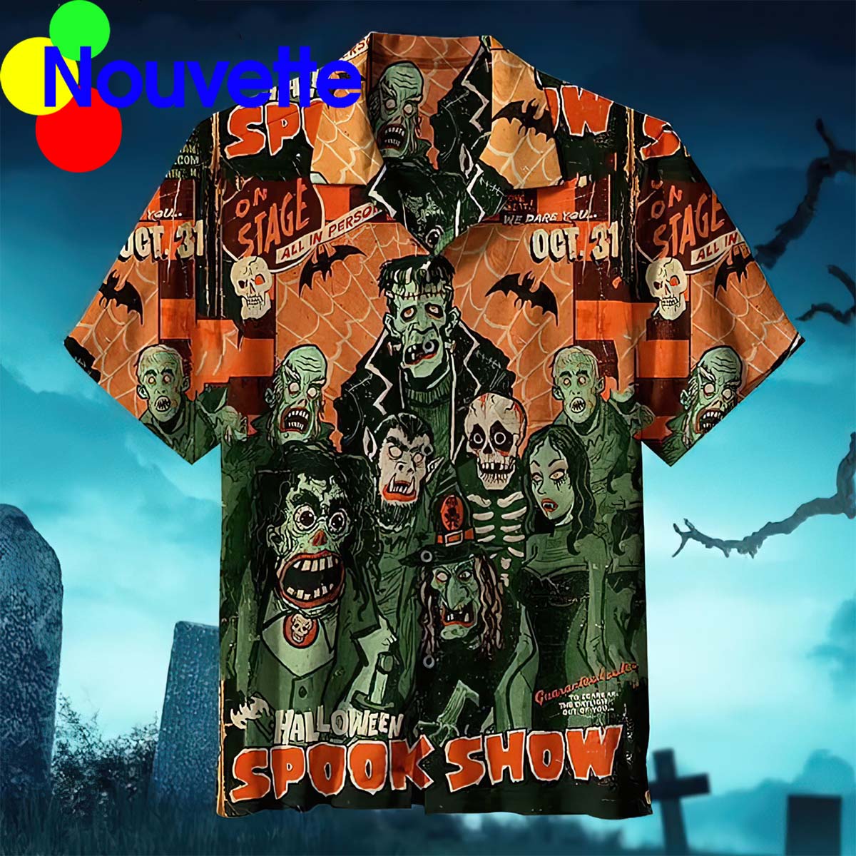 Halloween Spook Show Hawaiian Shirt Halloween Spook Show Hawaiian Shirt