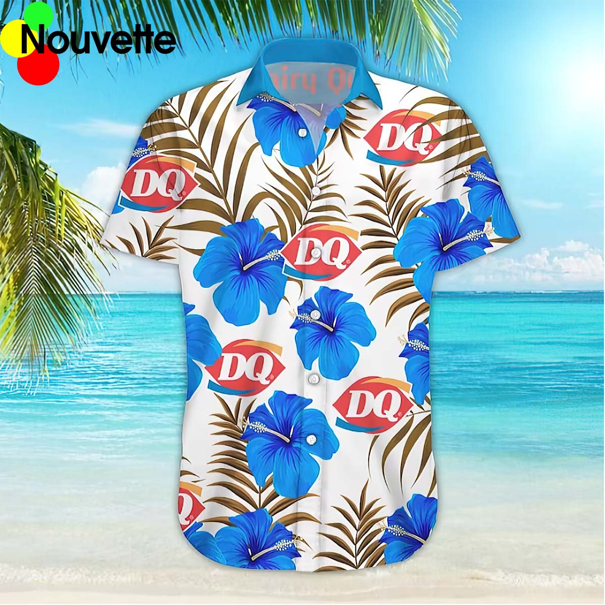 Dairy Queen Tropical Flower Hawaiian Shirt