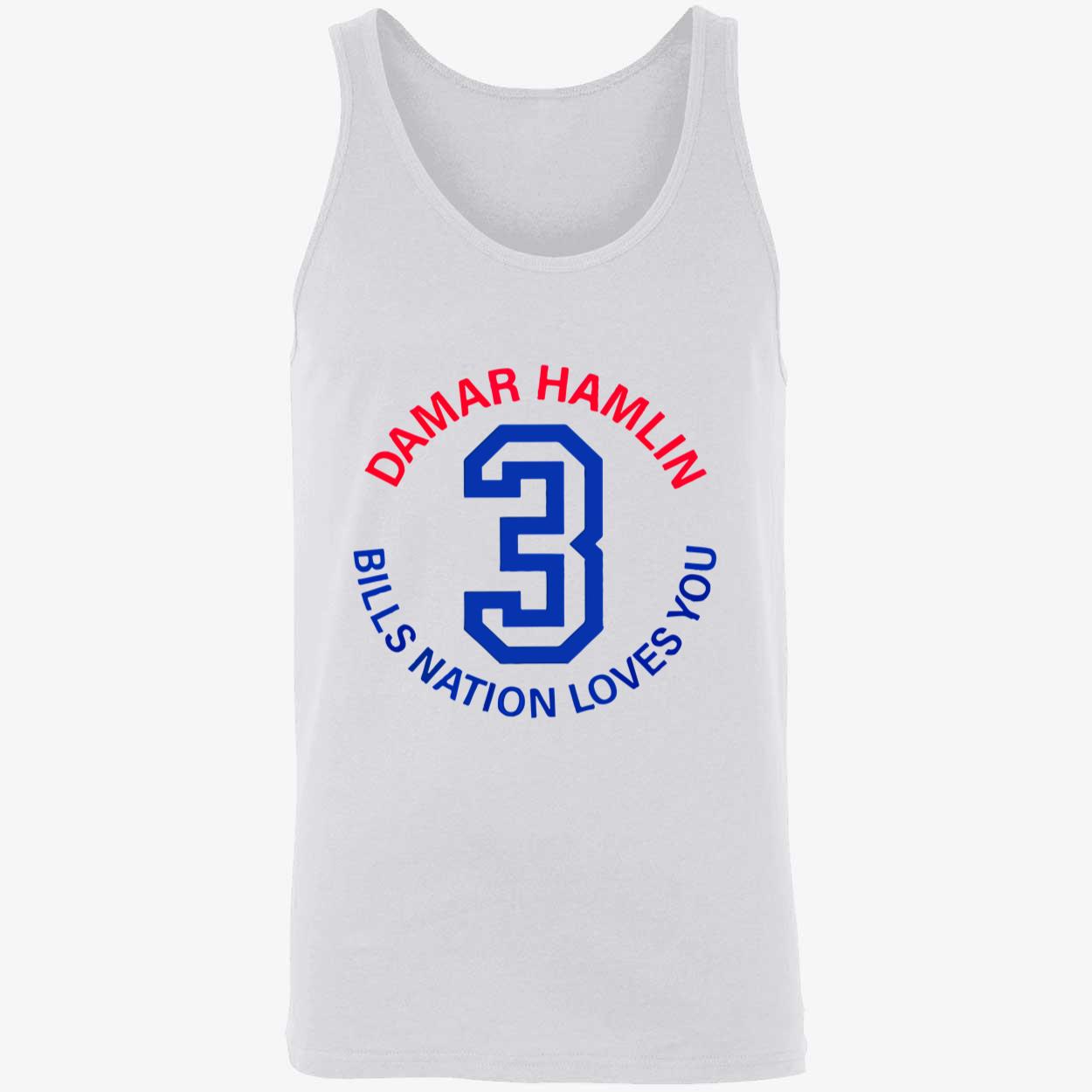 Damar Hamlin 3 Bills Nation Loves You Shirt Damar Hamlin 3 Bills Nation Loves You Shirt