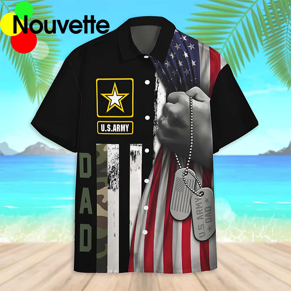 Us Army Dad Veteran Father’S Day Hawaiian Shirt