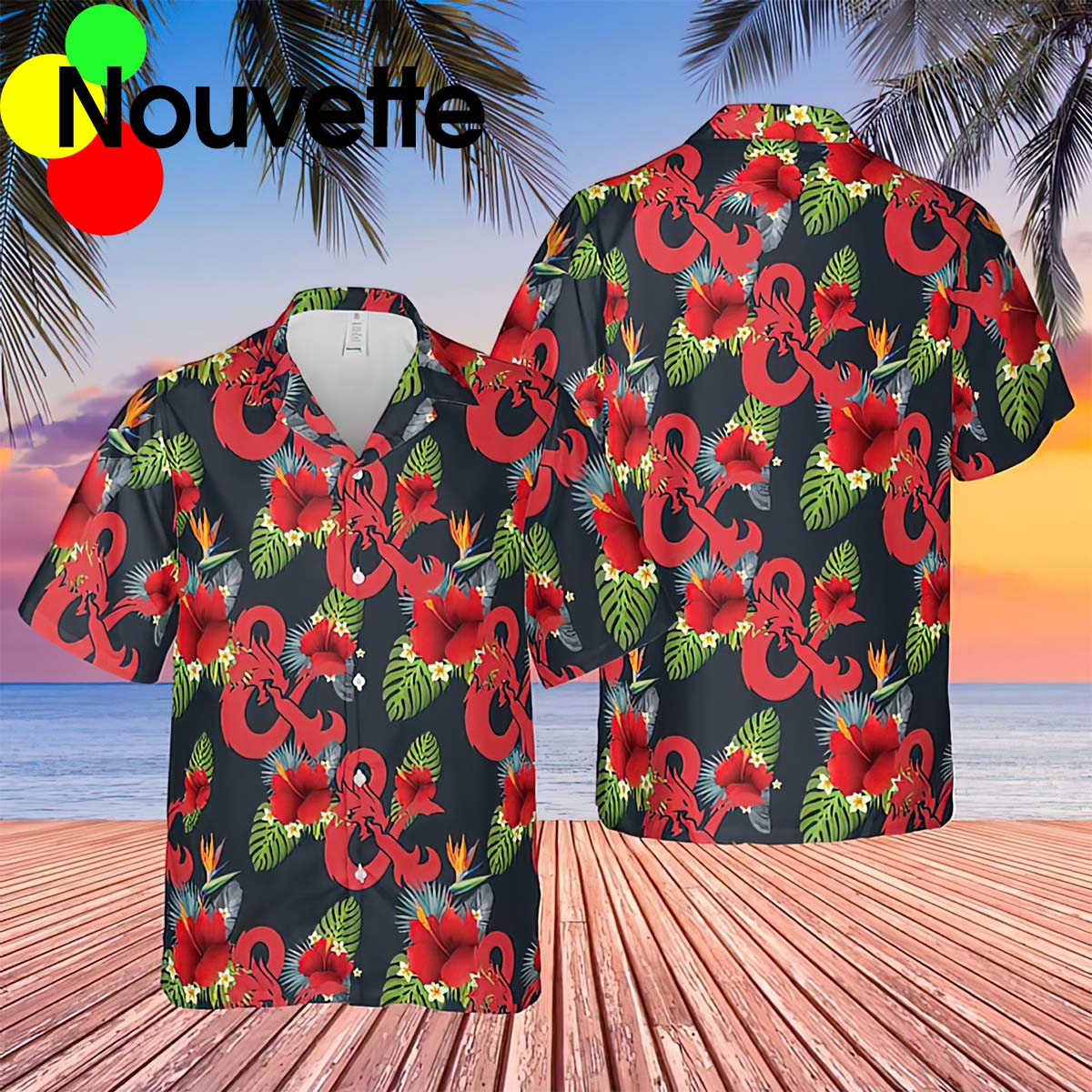 Dungeons And Dragons Tropical Flower Hawaiian Shirt Dungeons And Dragons Tropical Flower Hawaiian Shirt