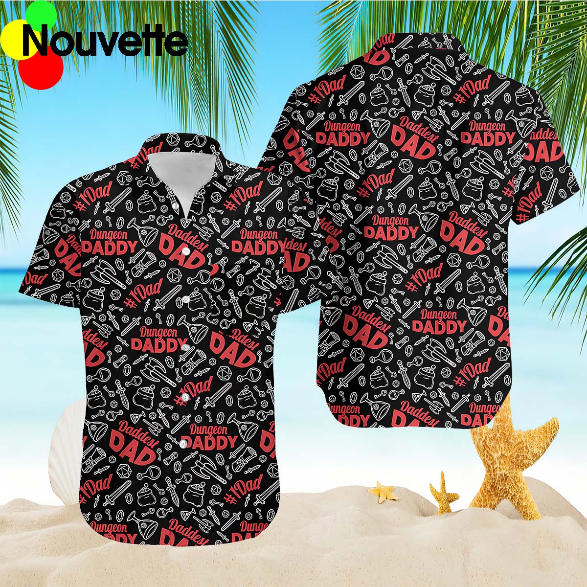 Dungeon Daddy Black Hawaiian Shirt Dungeon Daddy Black Hawaiian Shirt