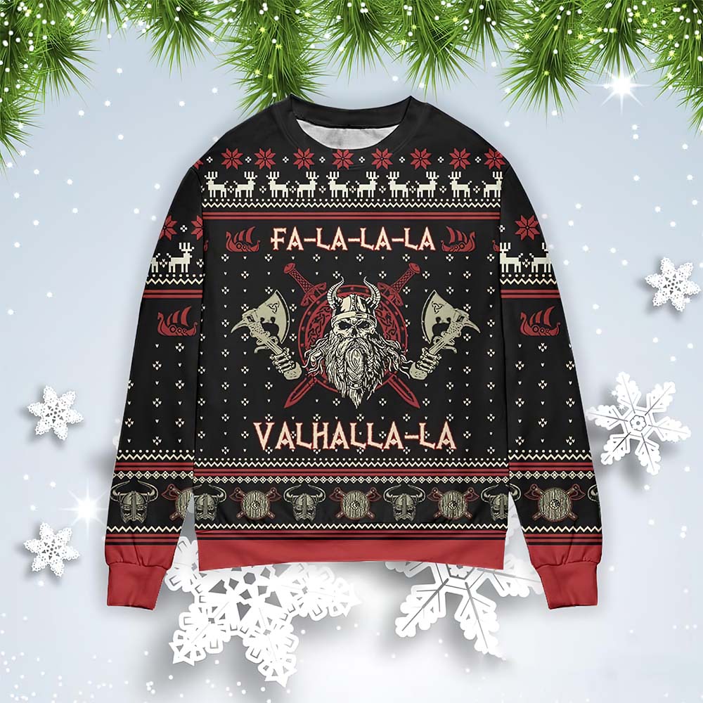 Viking Fa La La La Valhalla La Christmas Sweater
