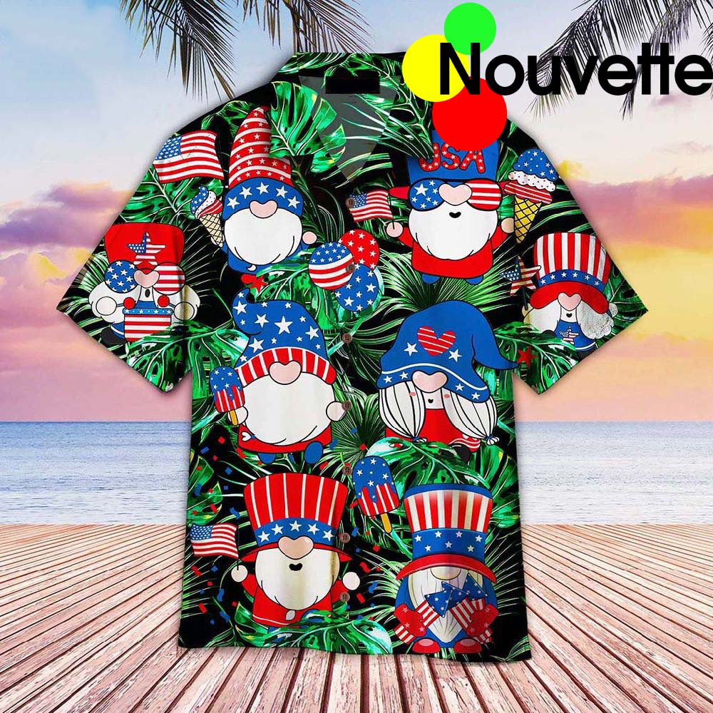 4Th Of July Gnomes Dancing Hawaiian Shirt 4Th Of July Gnomes Dancing Hawaiian Shirt