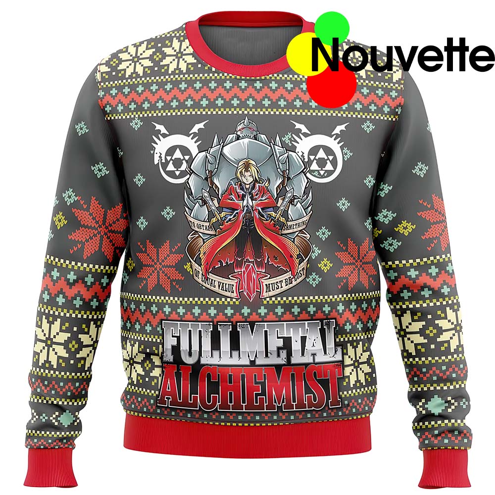 Fullmetal Alchemist Alt Ugly Christmas Sweater Fullmetal Alchemist Alt Ugly Christmas Sweater