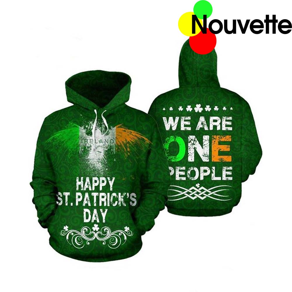 Happy St Patrick’S Day We Are One People 3D Hoodie Happy St Patrick’S Day We Are One People 3D Hoodie