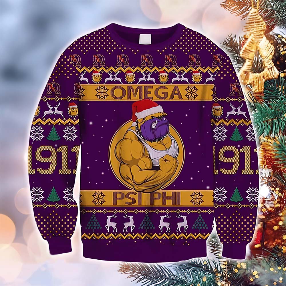 Strong Pitbull Omega Christmas Sweater
