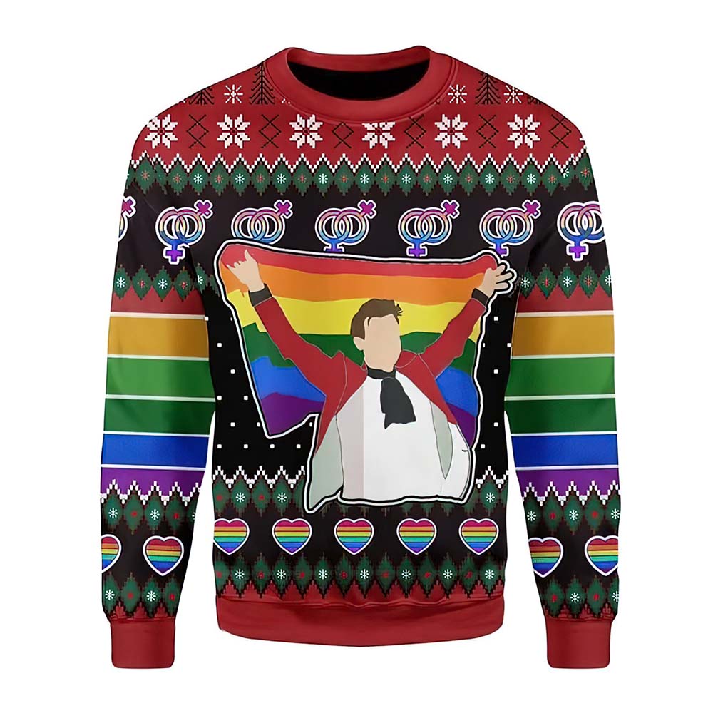 A Man Proud About Lgbt Christmas Sweater A Man Proud About Lgbt Christmas Sweater