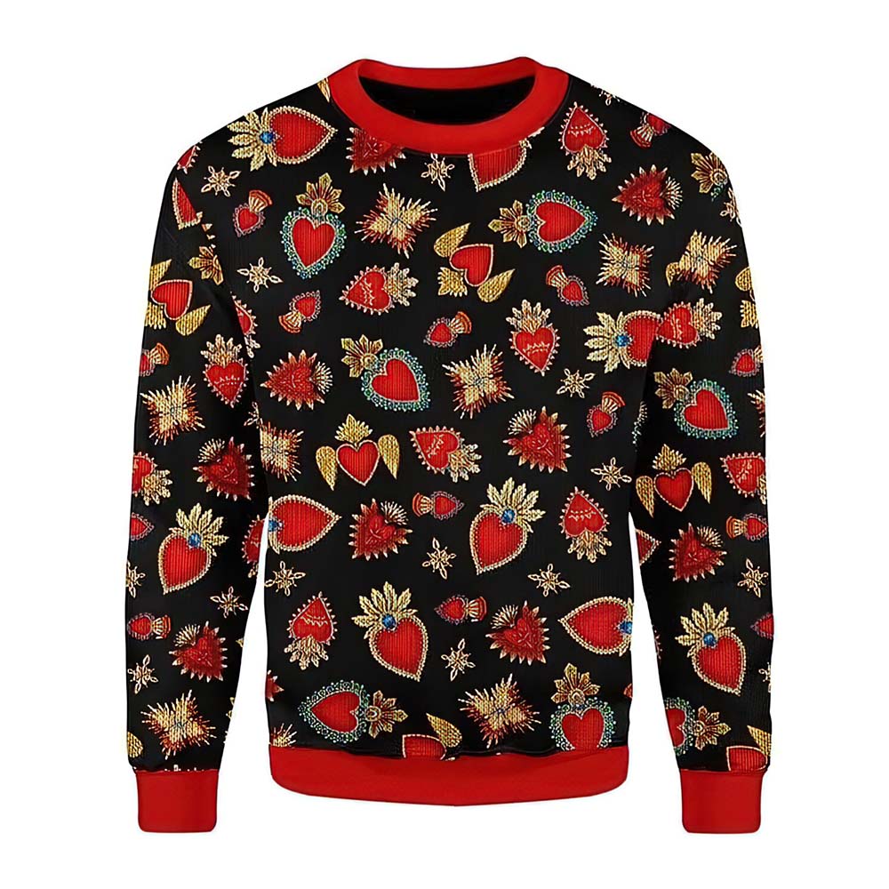 Heart In Many Shapes Christmas Sweater Heart In Many Shapes Christmas Sweater