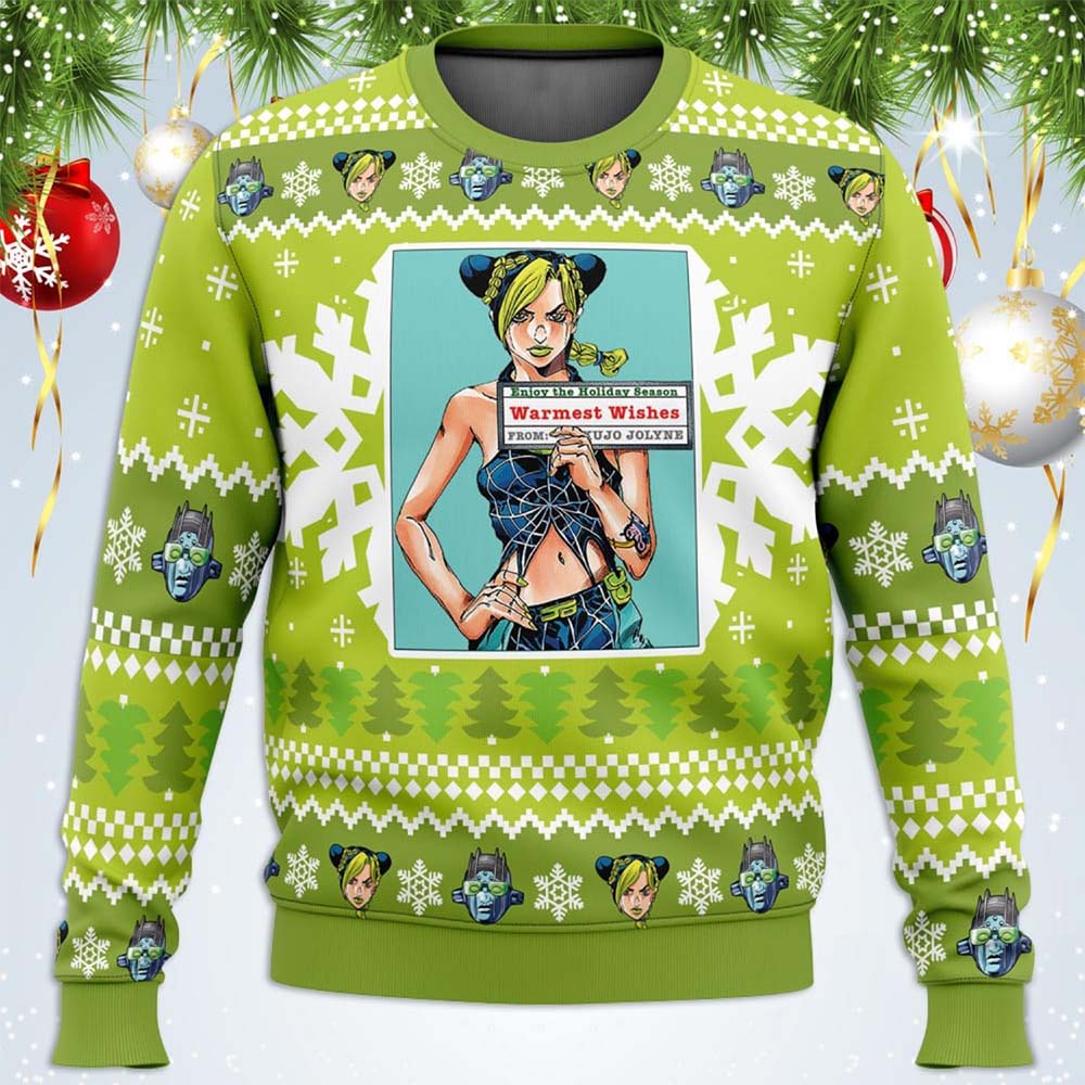 Jolyne Kujo Jojo’S Bizarre Adventure Christmas Sweater