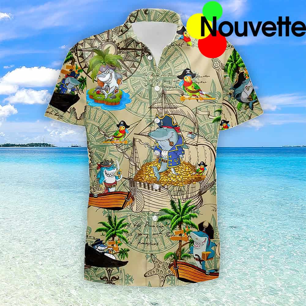 Pirate Shark Hawaiian Shirt
