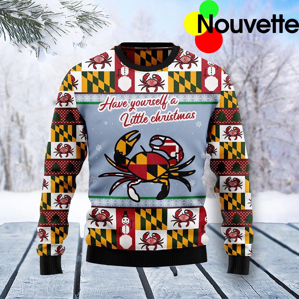 Crab Have Yourself A Little Christmas Sweater Crab Have Yourself A Little Christmas Sweater
