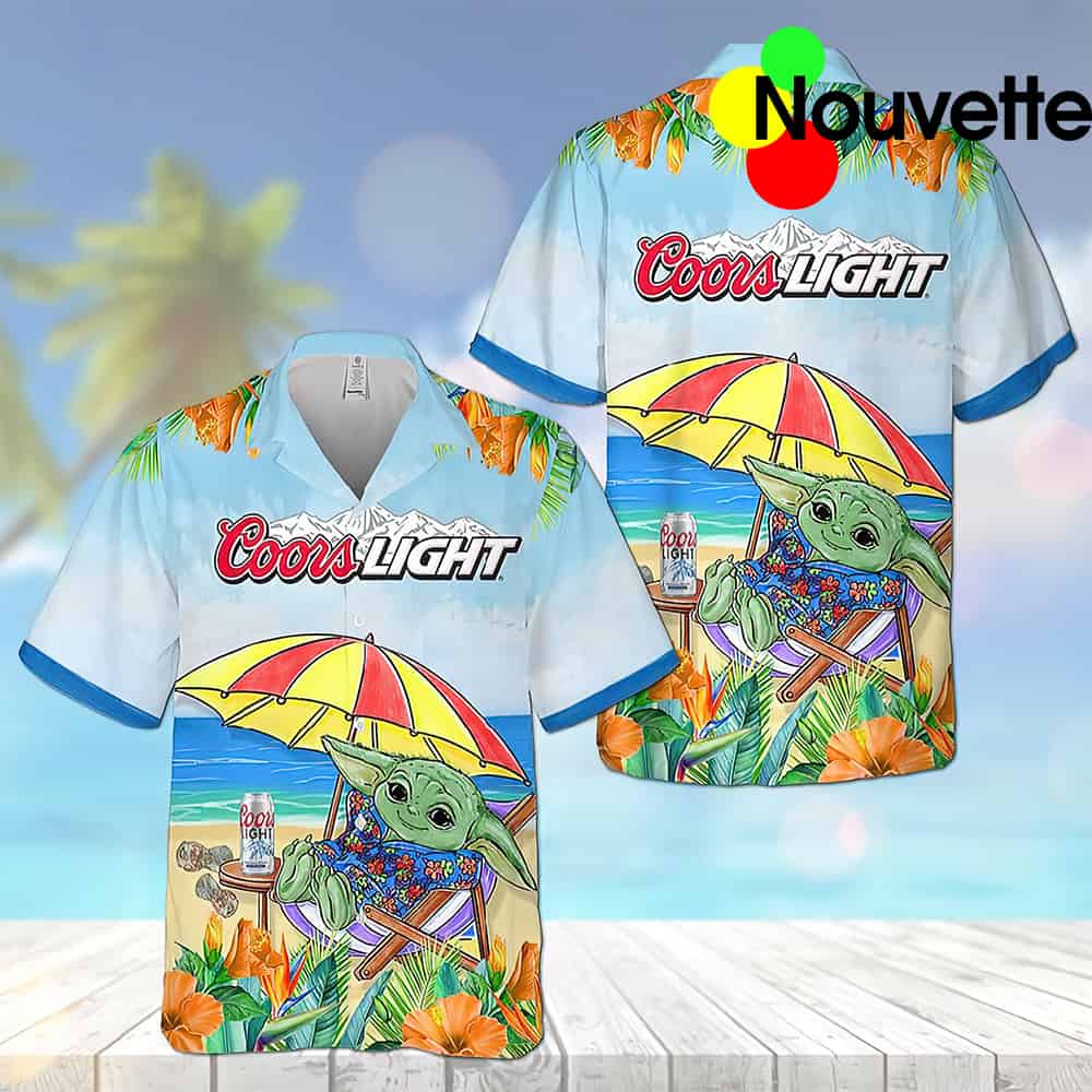 Coors Light Baby Yoda Hawaiian Shirt