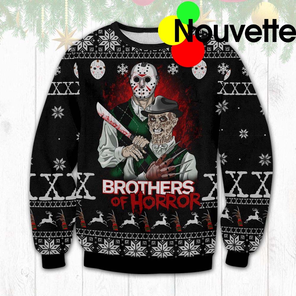 Brothers Of Horror Halloween Ugly Sweater Brothers Of Horror Halloween Ugly Sweater