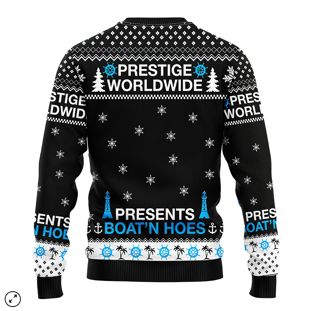 Step Brothers Prestige Worldwide Presents Boats N Hoes Christmas Sweater Step Brothers Prestige Worldwide Presents Boats N Hoes Christmas Sweater