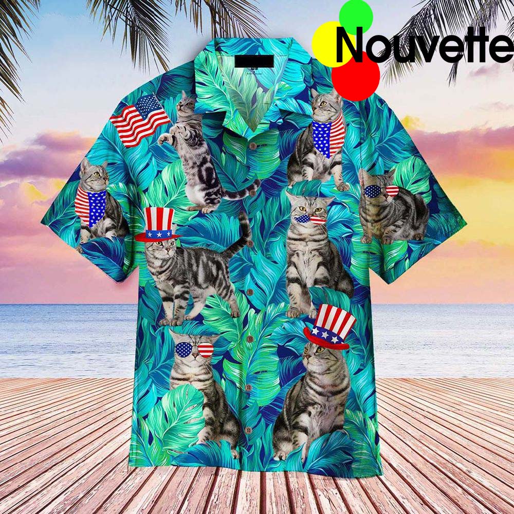4Th Of July Cat Lover Hawaiian Shirt