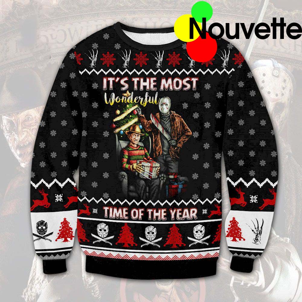 Horror Wonderful Time Ugly Christmas Sweater Horror Wonderful Time Ugly Christmas Sweater