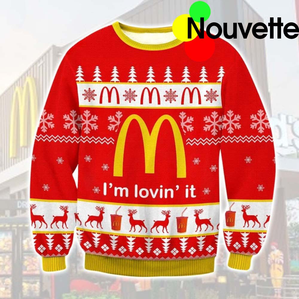 Mcdonald I’M Lovin It Ugly Christmas Sweater Mcdonald I’M Lovin It Ugly Christmas Sweater
