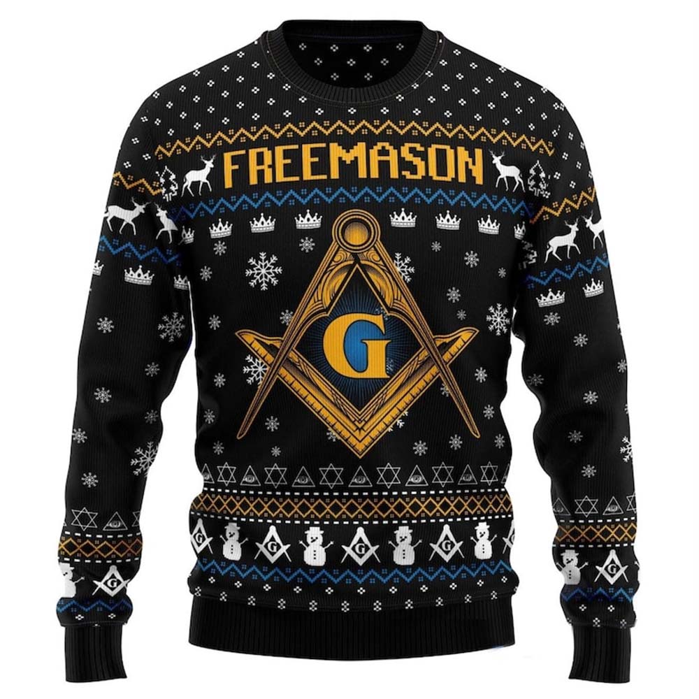 Freemasonry Ugly Christmas Sweater Freemasonry Ugly Christmas Sweater