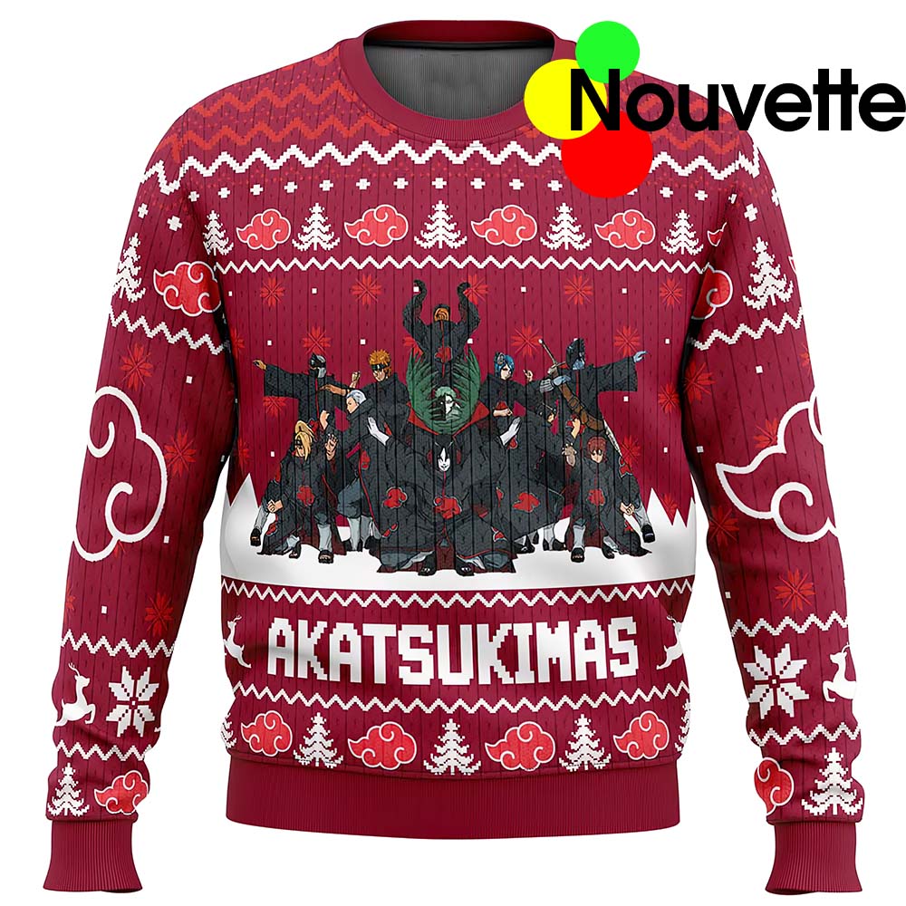 Akatsukimas Akatsuki Ugly Christmas Sweater Akatsukimas Akatsuki Ugly Christmas Sweater