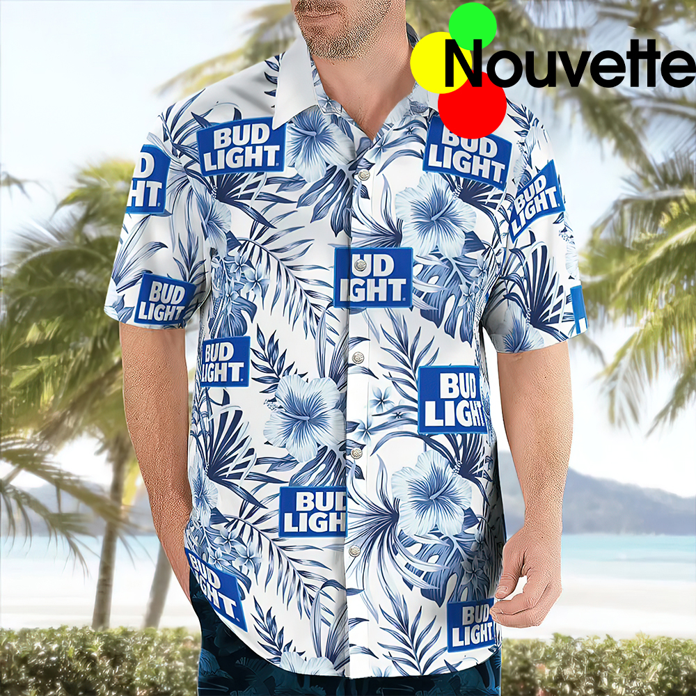 Bud Light Beer Tropical Hawaiian Shirt Bud Light Beer Tropical Hawaiian Shirt