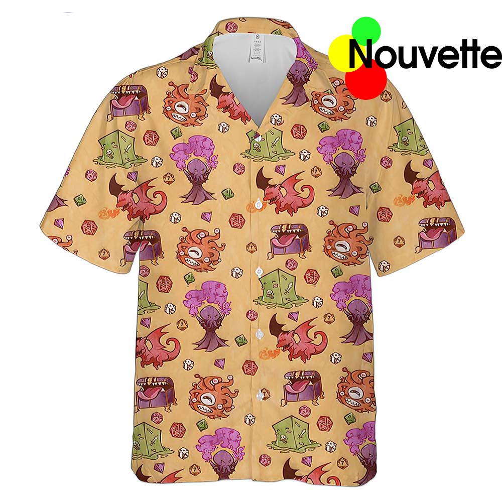 Dnd Monsters Hawaiian Shirt Dnd Monsters Hawaiian Shirt