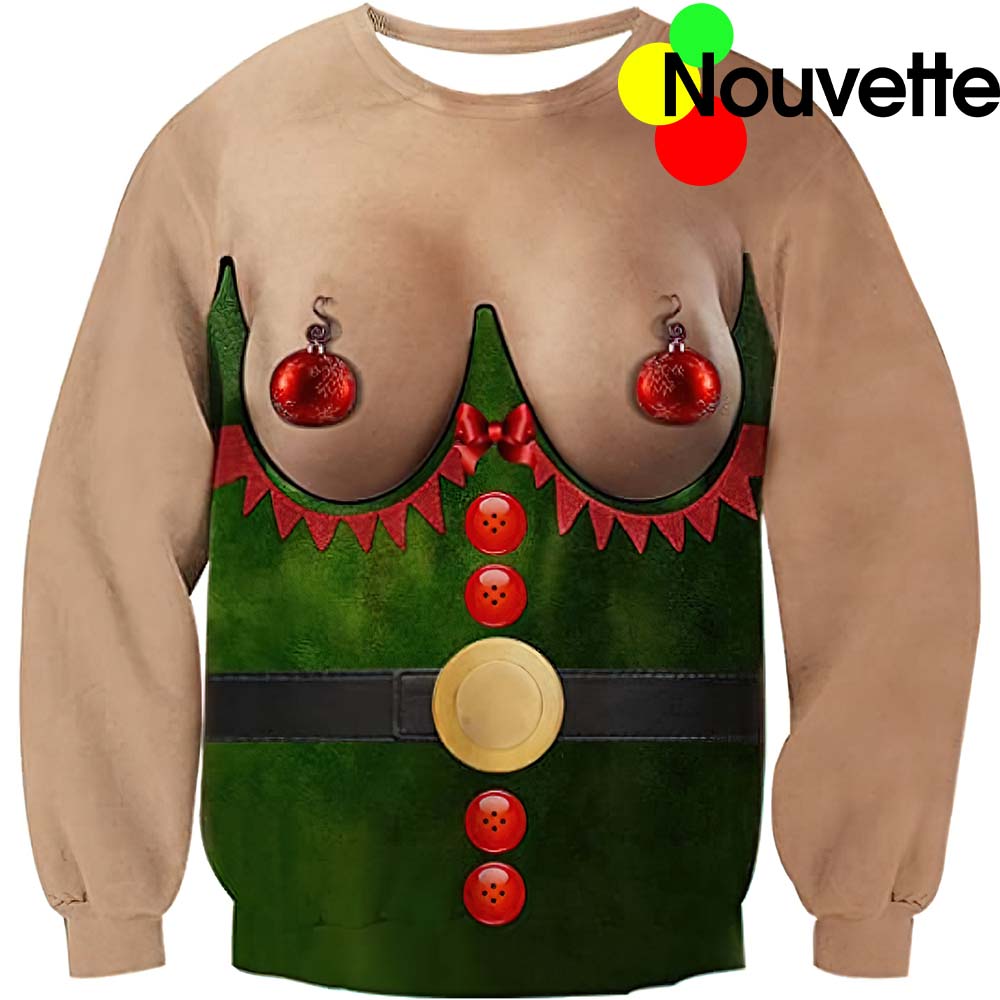Elf B*Obs 3D Ugly Christmas Sweater Elf B*Obs 3D Ugly Christmas Sweater